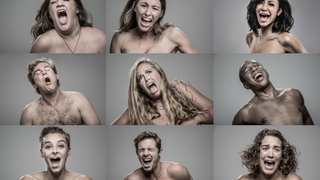 Slow motion video captures people's faces as they get hit with tasers